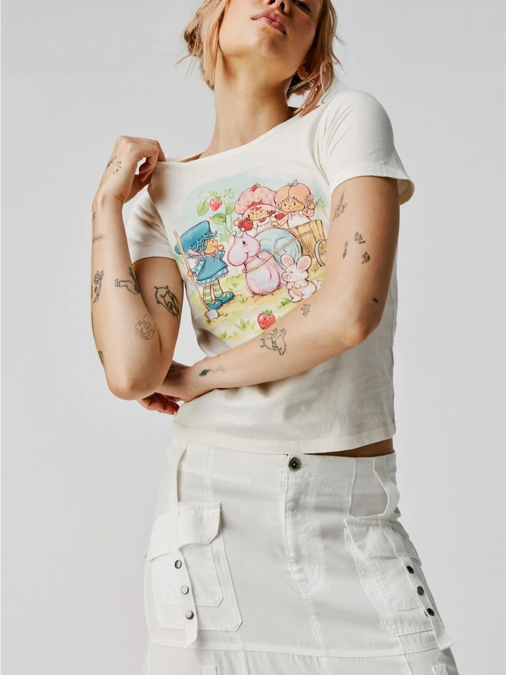Strawberry Shortcake Recycled Distressed Baby Tee